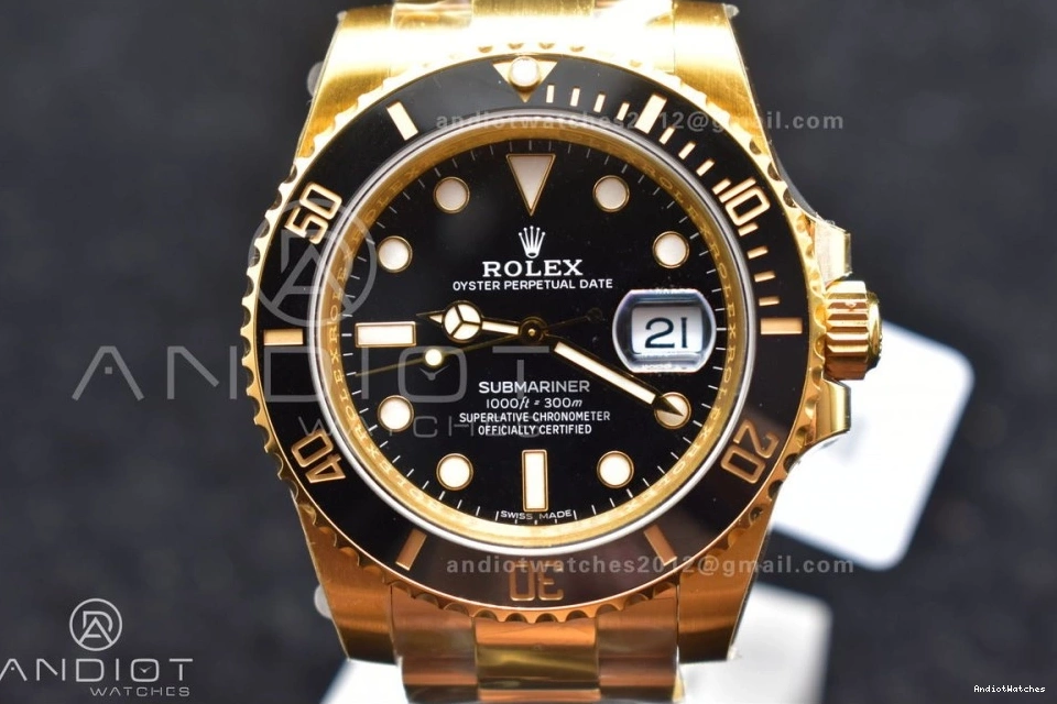 VSF Best LN 1:1 Bold Steel YG Edition Black 904L 1138 VS Ceramic Submariner 126618 0224